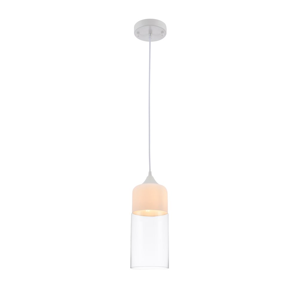 1-Light Matte White Wall Sconce With A Clear Glass Shade. Picture 1