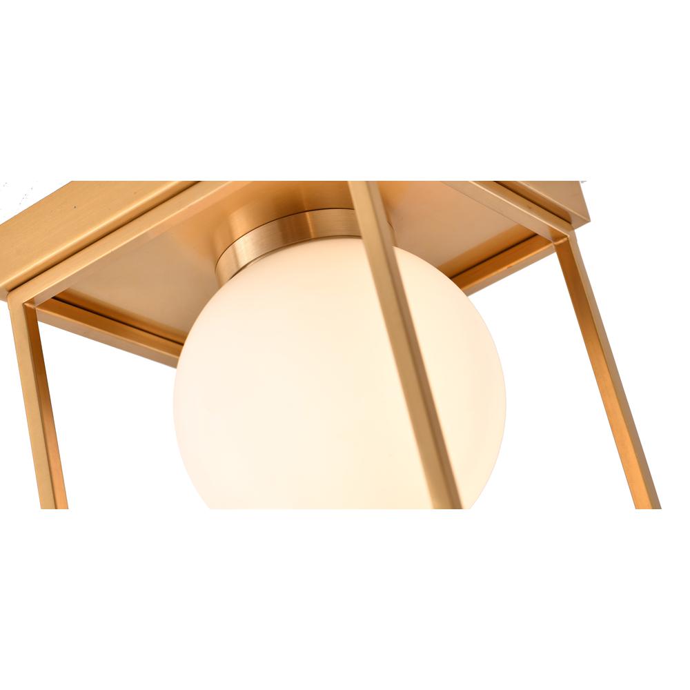 Semi Flush Mount Brass Metal & Glass. Picture 5