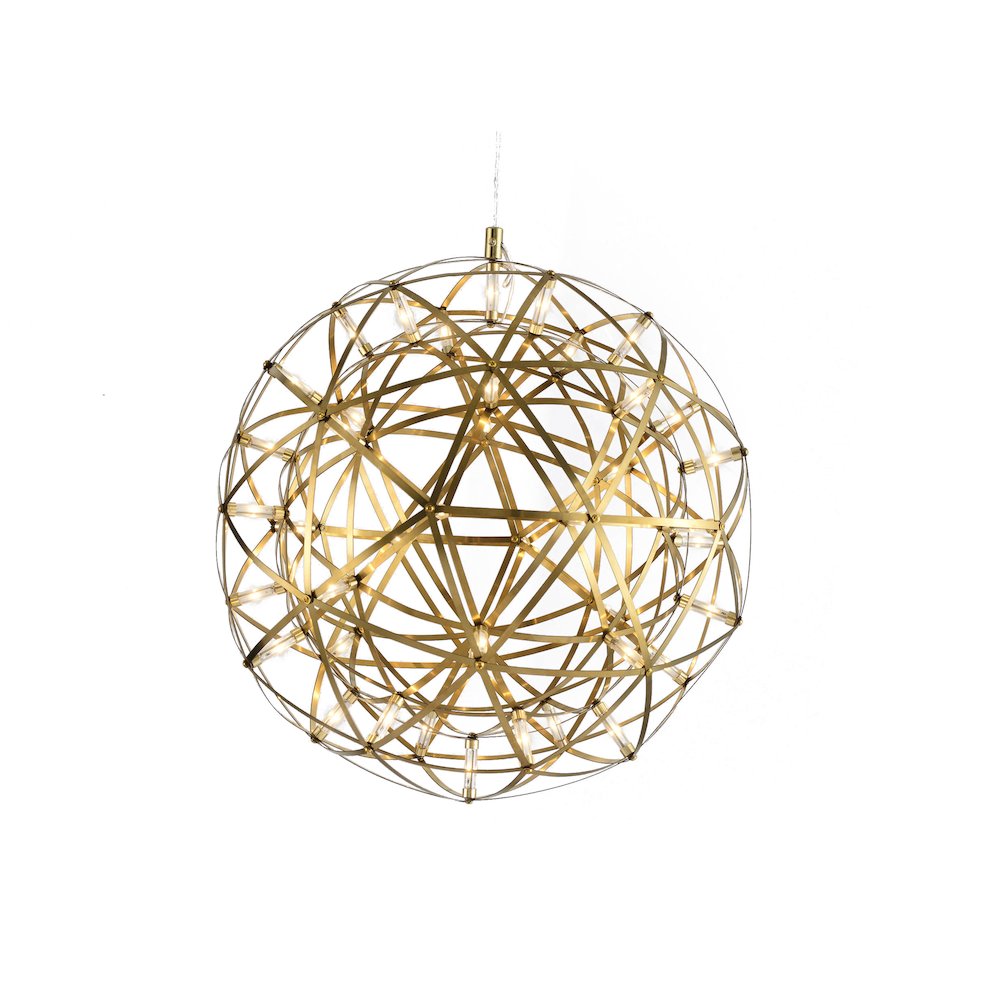 42-Light Gold Stainless Steel LED Chandelier. Picture 1