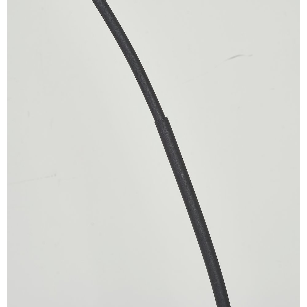 1-Light Matte Black Die Cast Arched Floor Lamp With An Acrylic Shade. Picture 5