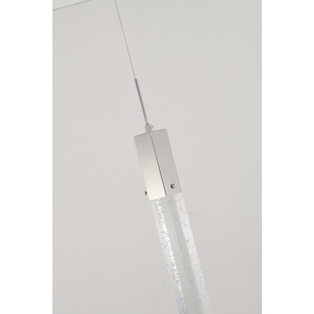1-Light Chrome Single Pendant With A Clear Bubble Crystal. Picture 2