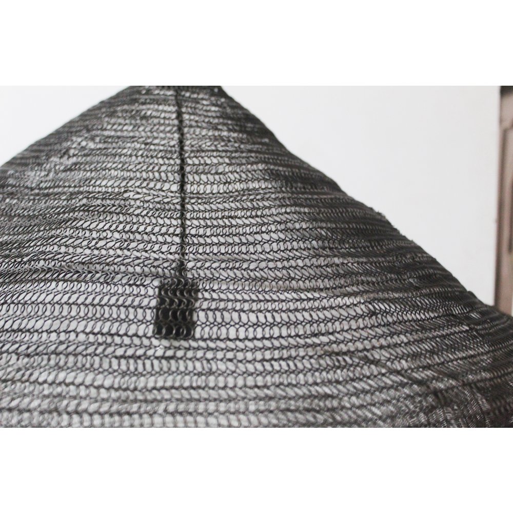 1-Light Satin Black Pendant With A Chain Basket Shade. Picture 3