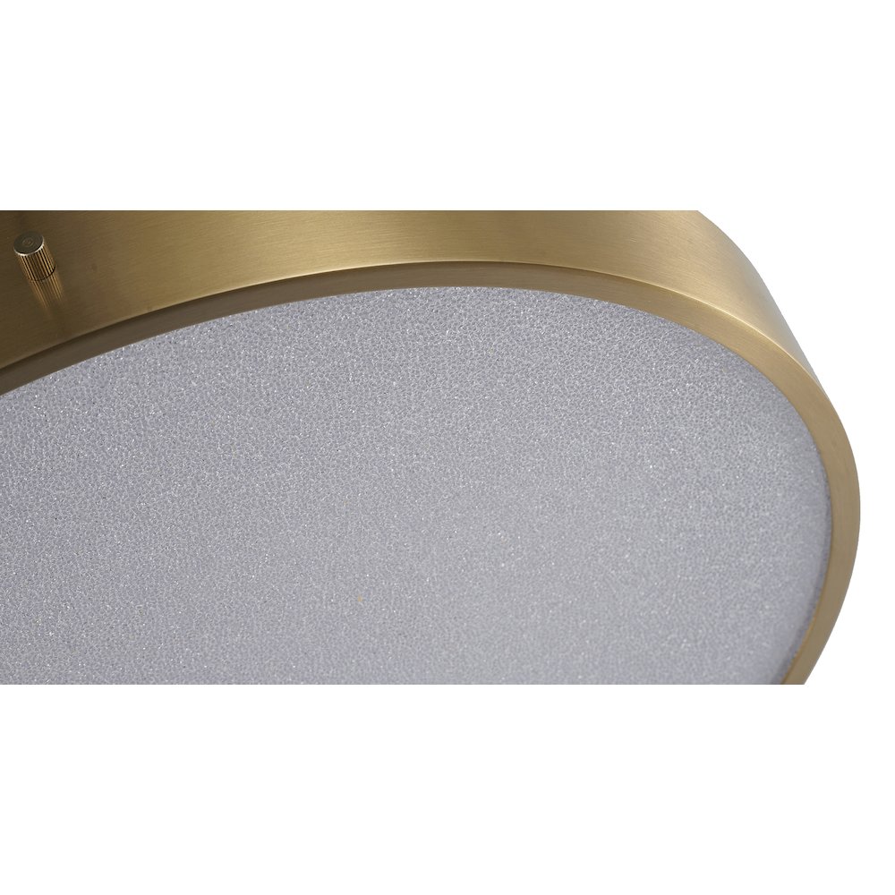 1-Light Brass LED Flush Mount With A Clear Acrylic Beaded Diffuser. Picture 4