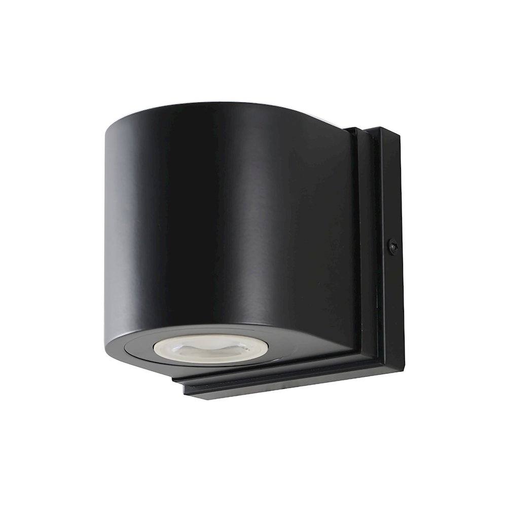 1-Light Satin Black Metal Wall Sconce. Picture 2