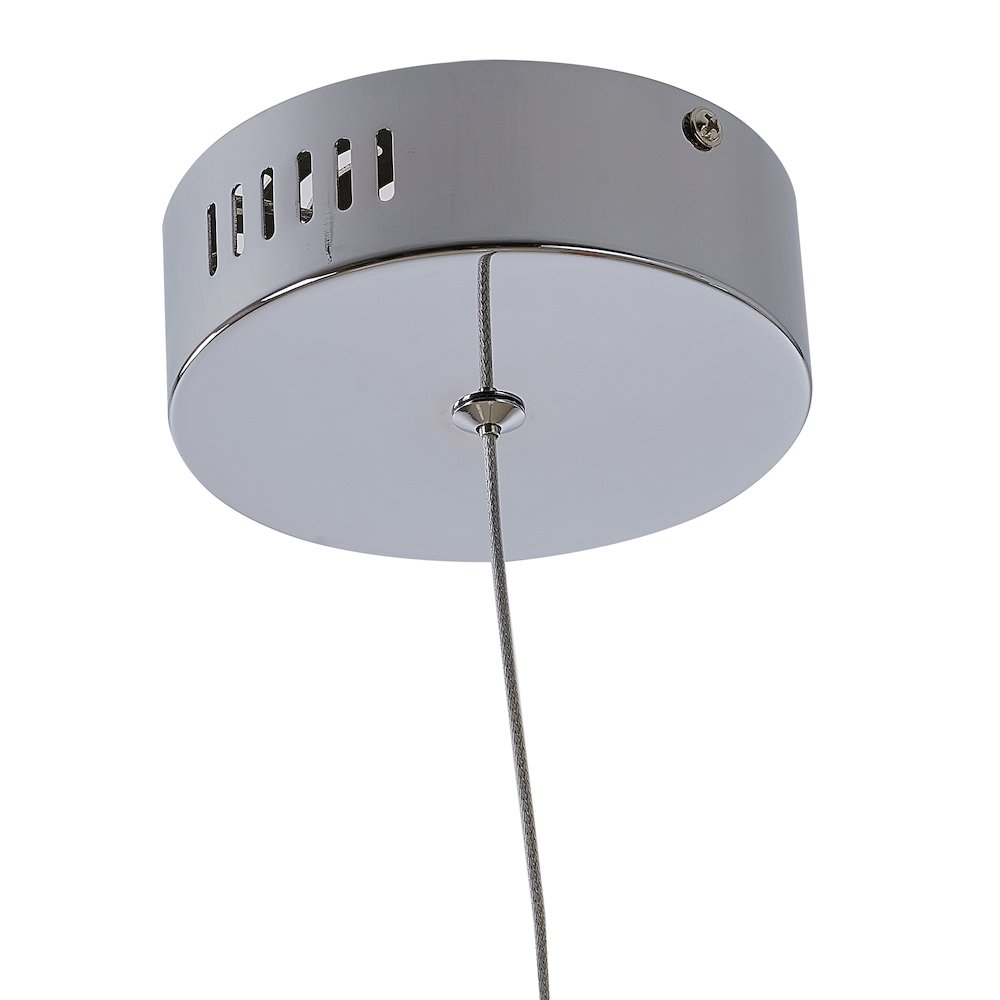 1-Light Chrome Single Pendant With A Clear Bubble Shade. Picture 5