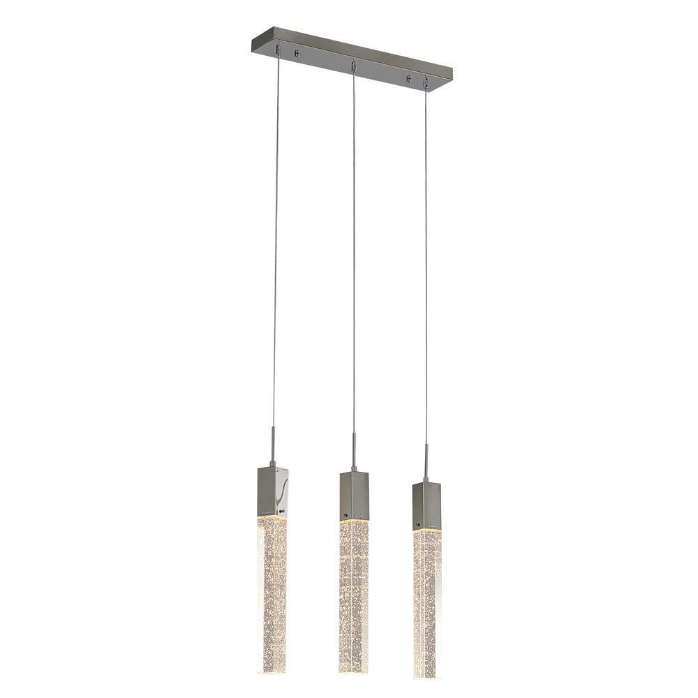 Island Lighting Chrome Metal & Crystal. Picture 1
