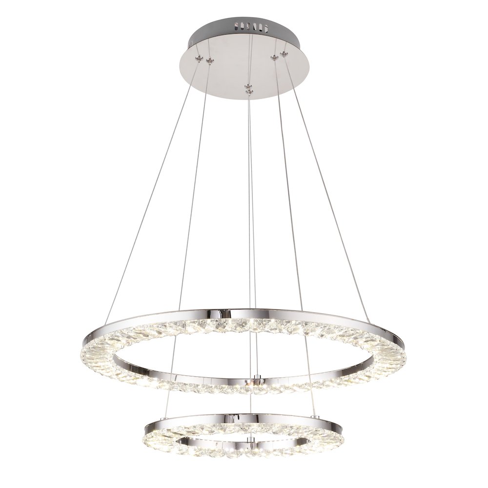 Bethel International LED Chandelier in Chrome Color. Picture 1