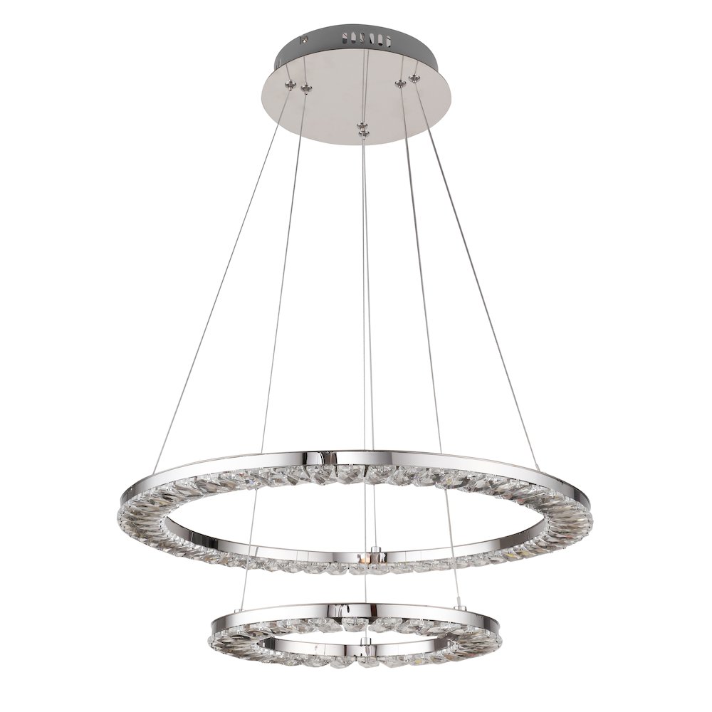 Bethel International LED Chandelier in Chrome Color. Picture 2