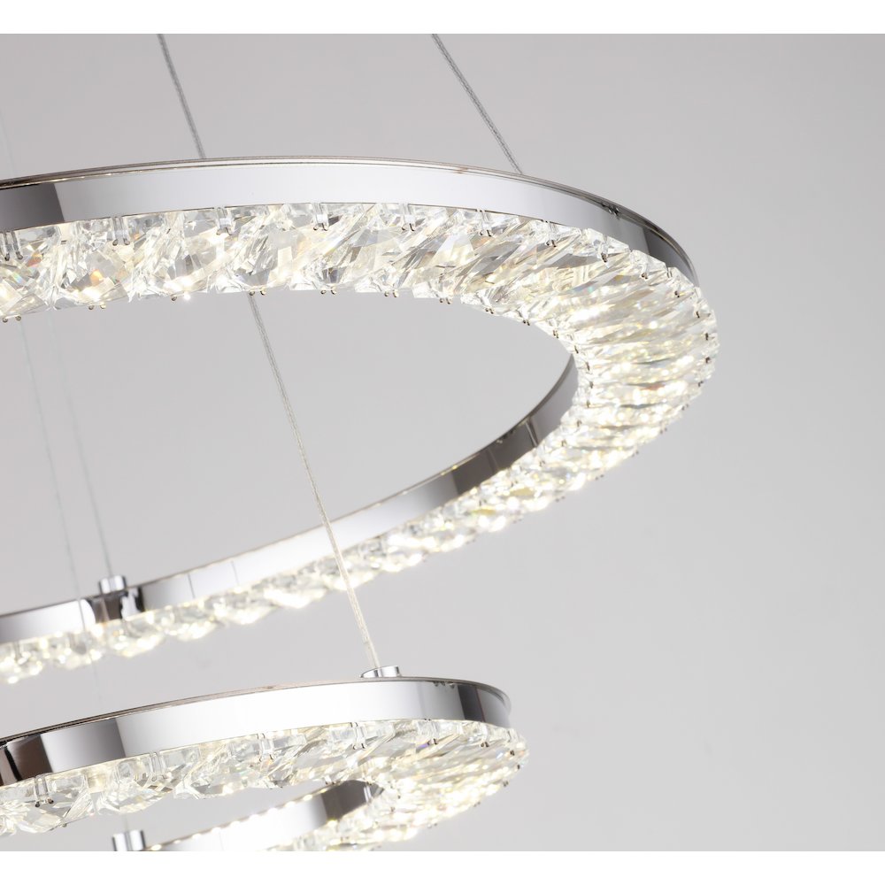 Bethel International LED Chandelier in Chrome Color. Picture 3