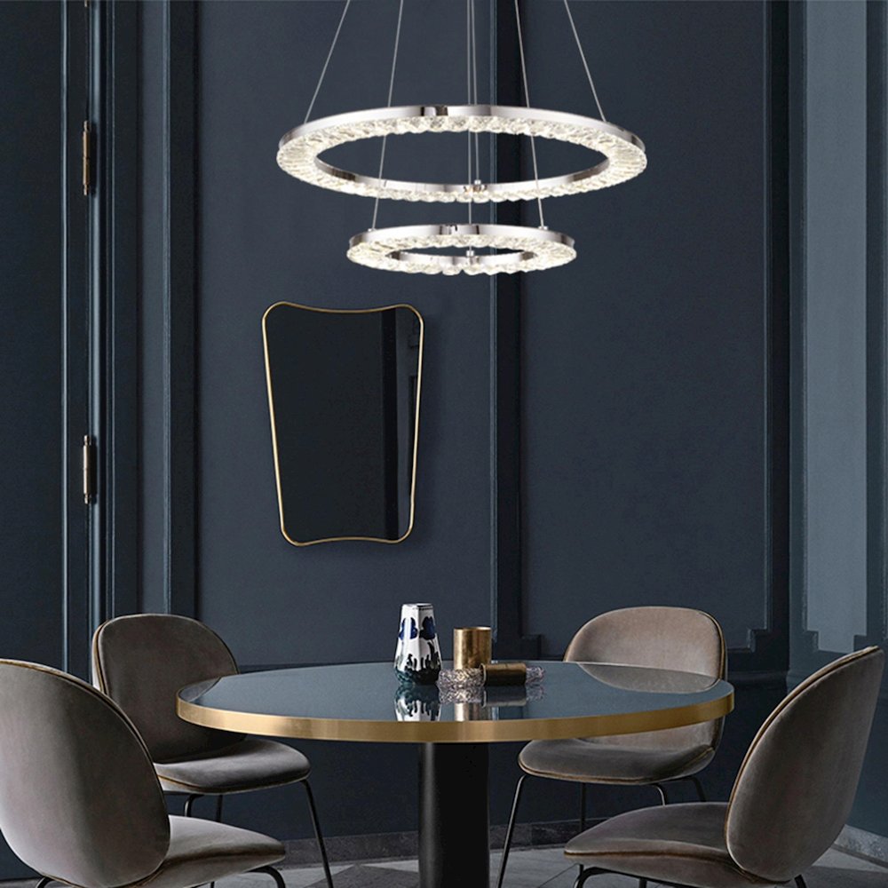 Bethel International LED Chandelier in Chrome Color. Picture 4