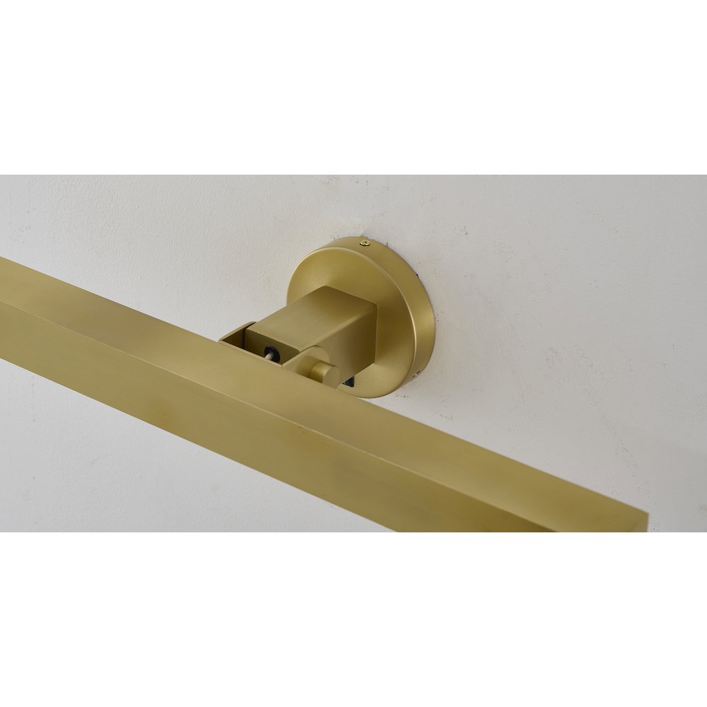 4-Light Satin Brass Wall Sconce With A White Frosted Acrylic diffuser. Picture 3