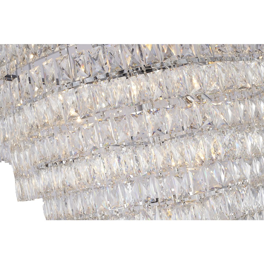 27-Light Chrome Chandelier With Clear Crystals. Picture 3