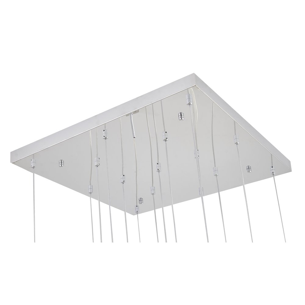 15-Light Chrome Chandelier With A Clear iceberg bubble Crystal. Picture 5