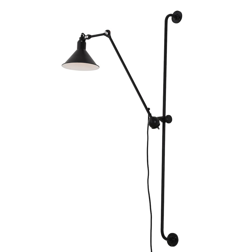 1-Light Matte Black Wall Sconce With A Black Aluminum Shade. Picture 2