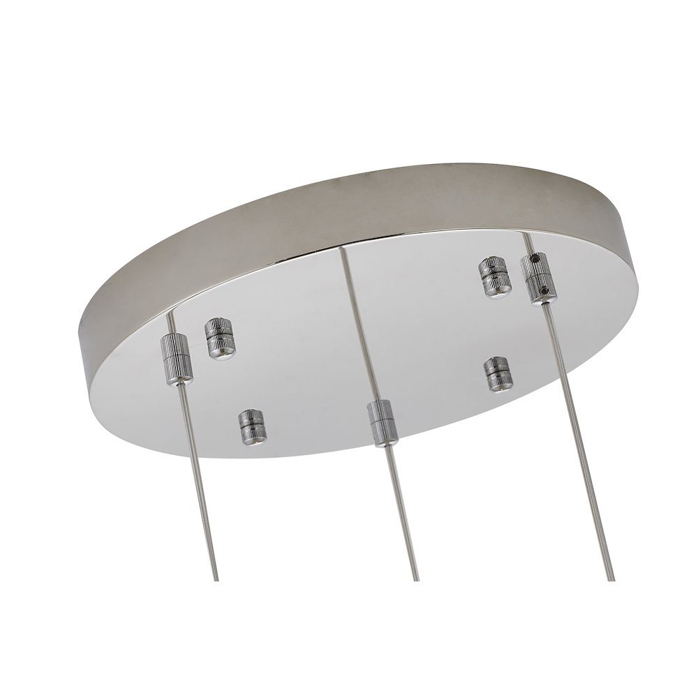 3-Light Chrome Chandelier With A Clear iceberg bubble Crystal. Picture 5