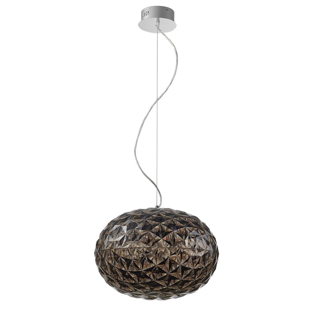 Single Pendant Lighting Smoke Metal & Acrylic. Picture 2