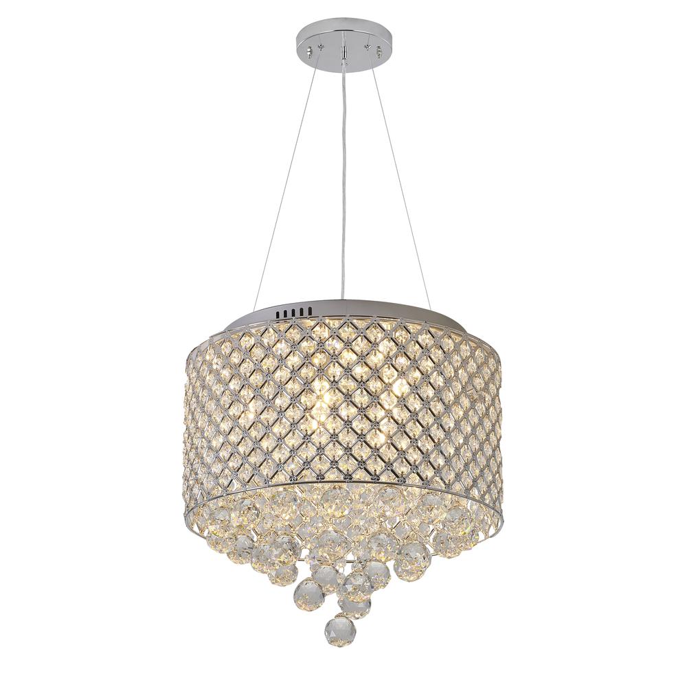 Chandelier Chrome Metal & Crystal. Picture 1