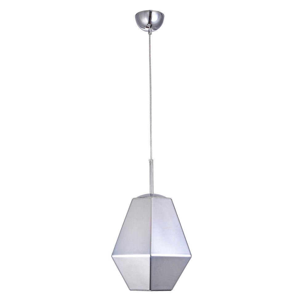 1-Light Chrome Pendant With A Smoke Acrylic Shade. Picture 2