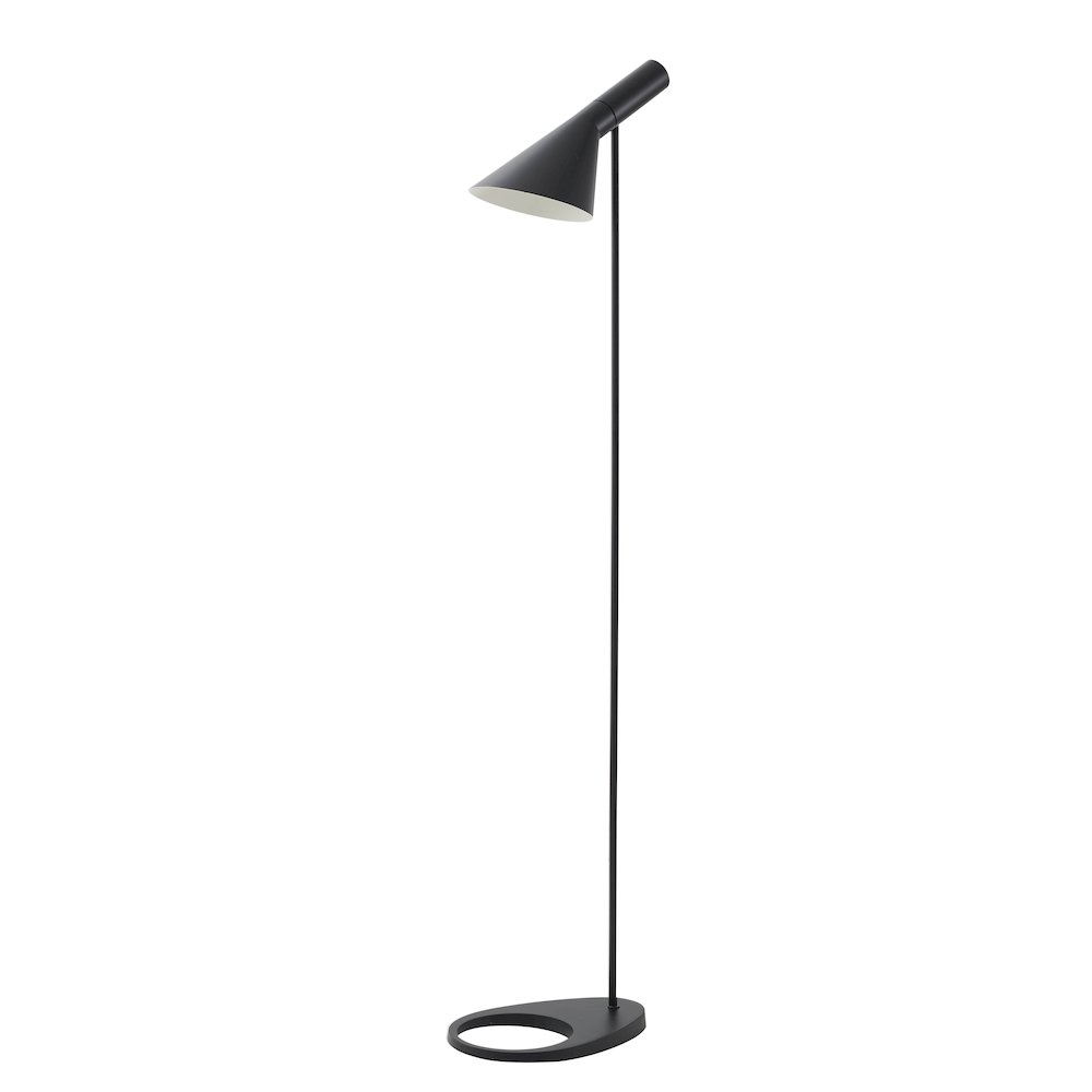 1-Light Black Floor Lamp With An Adjustable Shade. Picture 2