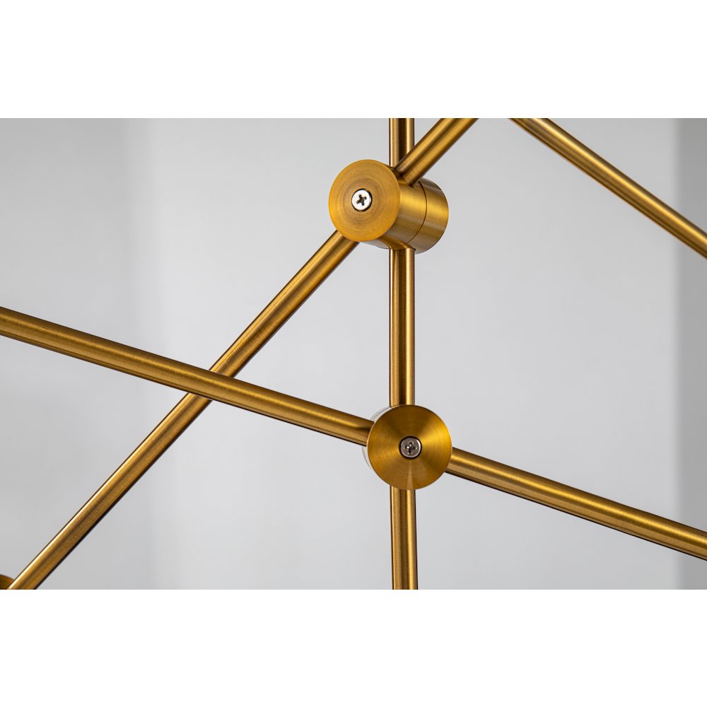 6-Light Antique Gold Metal Sputnik Chandelier. Picture 4