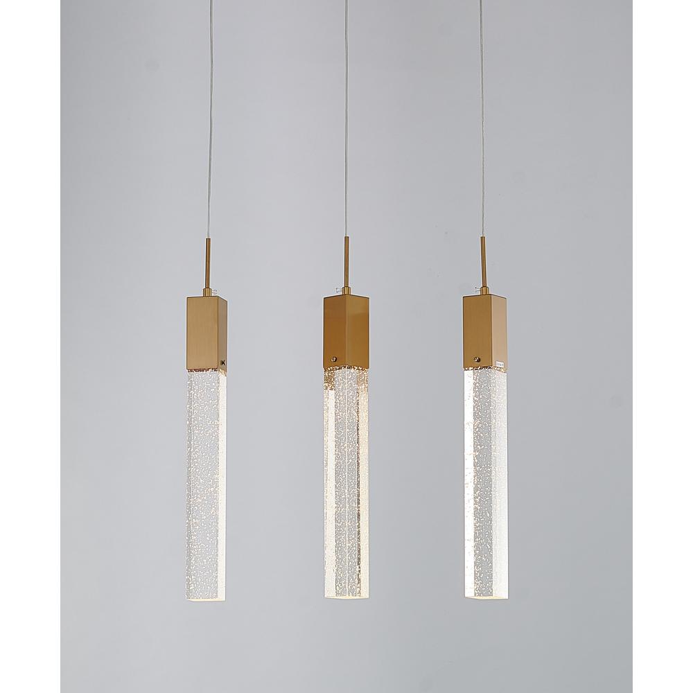 Island Lighting Gold Metal & Crystal. Picture 4