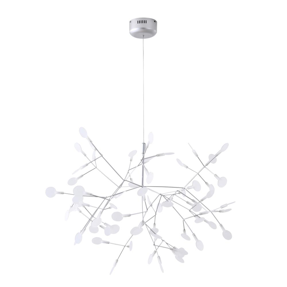 LED Chandelier Metal & Acrylic Silver. Picture 2