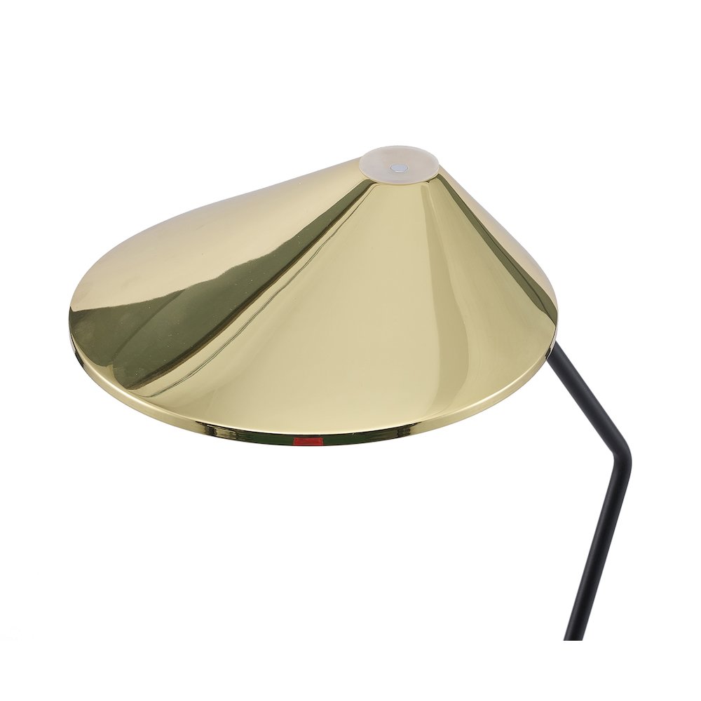 1-Light Black Aluminum LED Floor Lamp With A Shade And Clear Crystal Cover. Picture 3