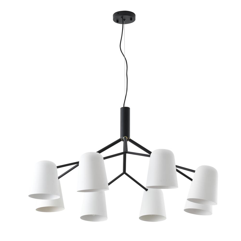 Chandelier Black & White Metal & Aluminum. Picture 2