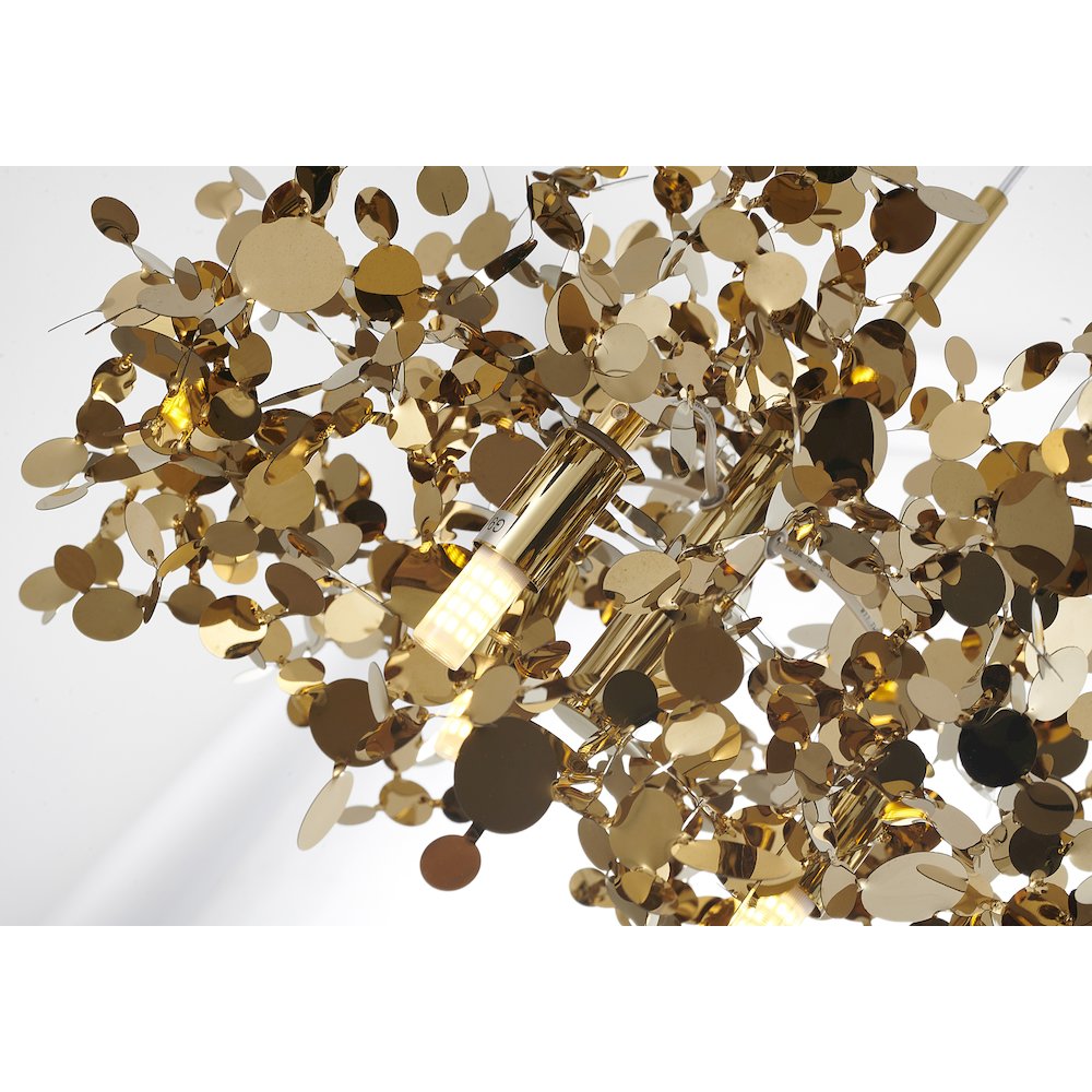 1-Light Gold Stainless Steel Sparkle Confetti Pendant. Picture 4
