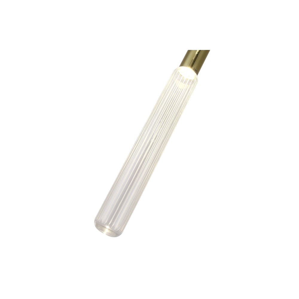 1-Light Gold LED Pendant With A Clear Glass Shade. Picture 4