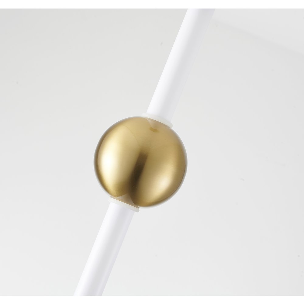 1-Light Gold LED Pendant With A White Glass Shade. Picture 4