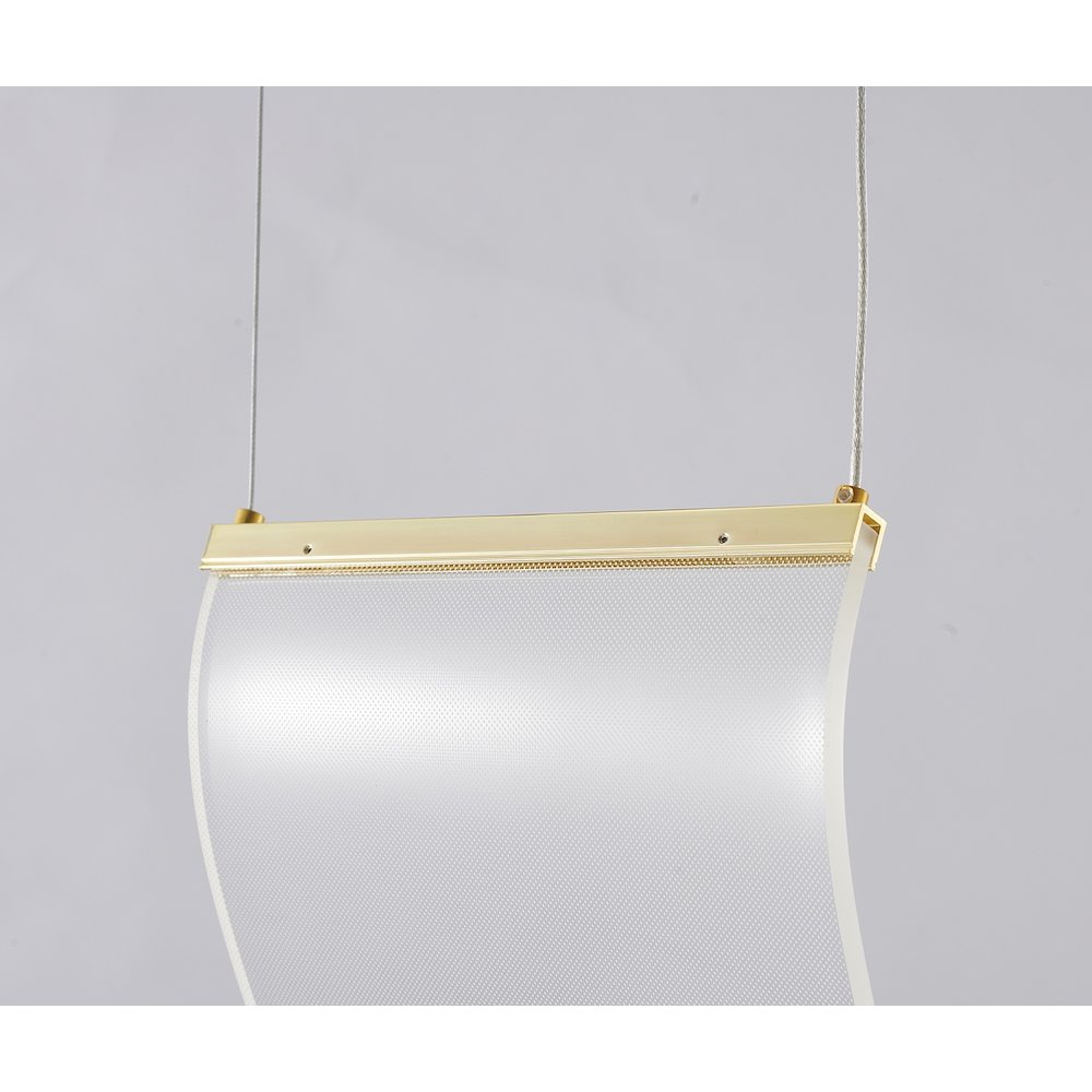 1-Light Gold LED Pendant With An Acrylic Sheet. Picture 5