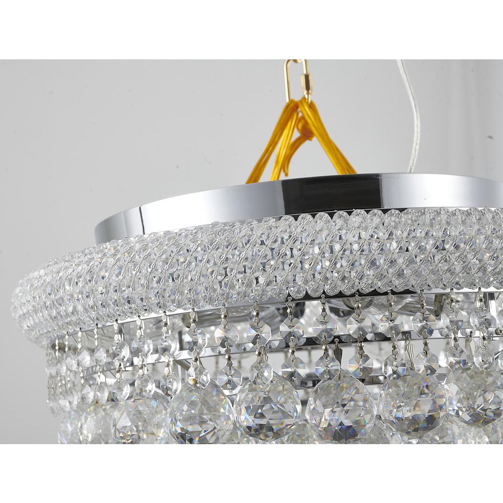 Flush Mount Chrome Metal & Crystal. Picture 4