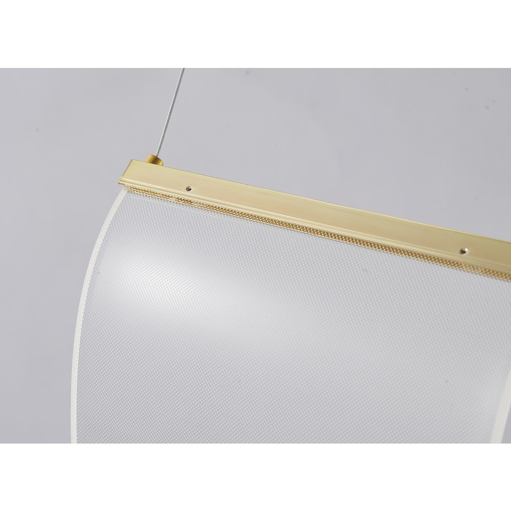 1-Light Gold LED Pendant With An Acrylic Sheet. Picture 6