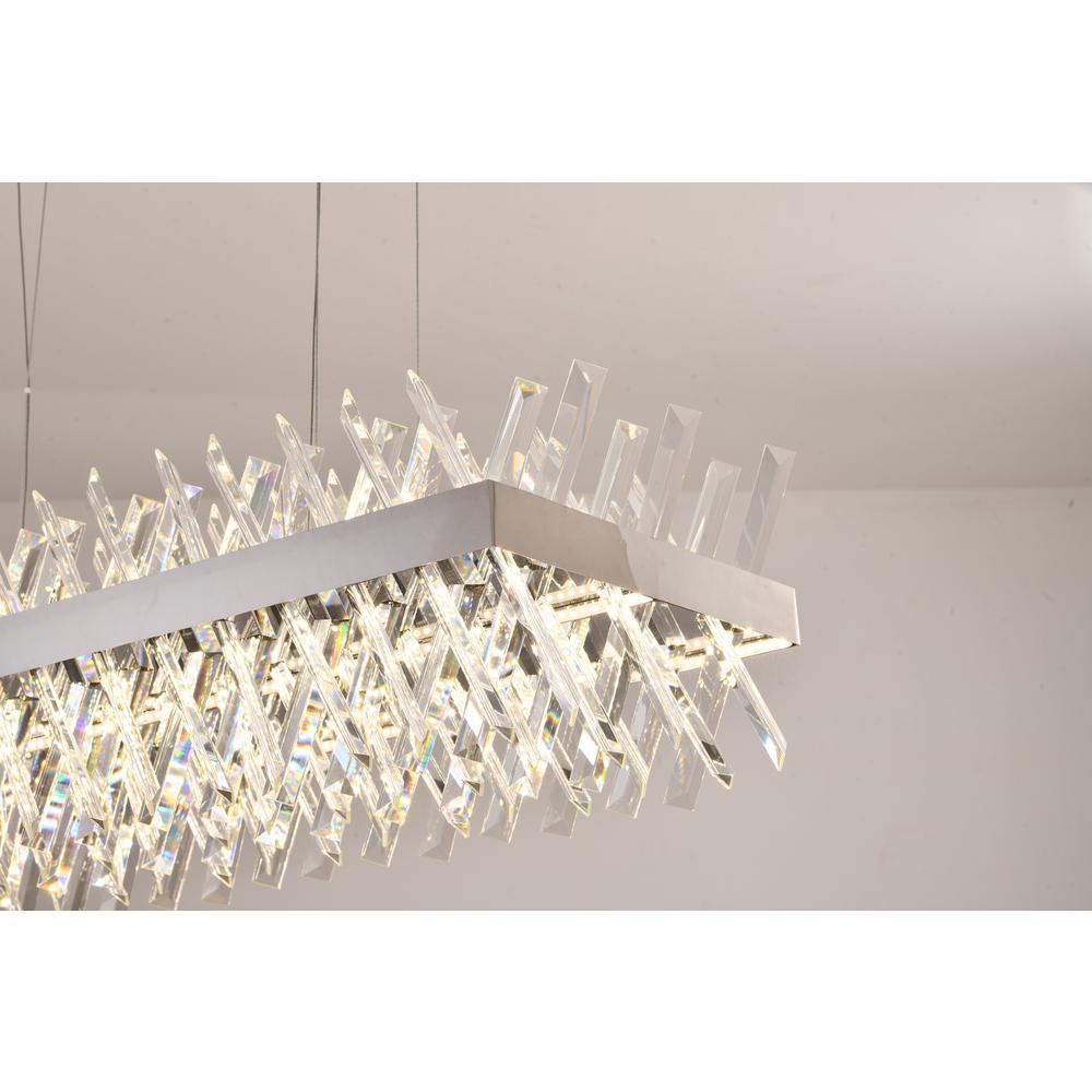LED Chandelier Chrome Metal & Crystal. Picture 4