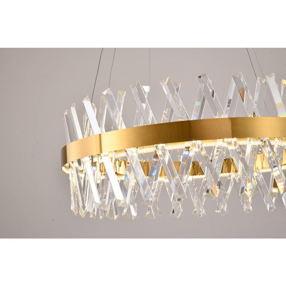 LED Chandelier Gold Metal & Crystal. Picture 4