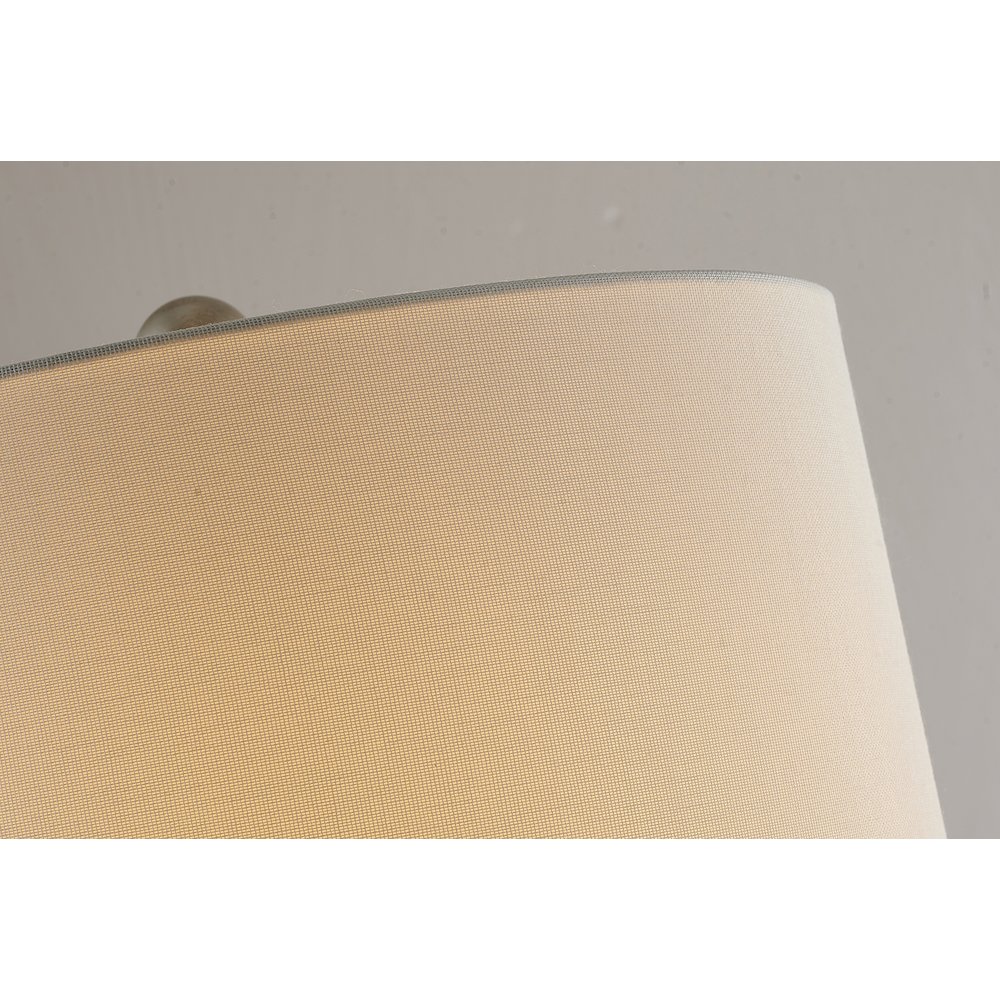 1-Light Silver Foiled Body Table Lamp With A Drum Shade. Picture 3