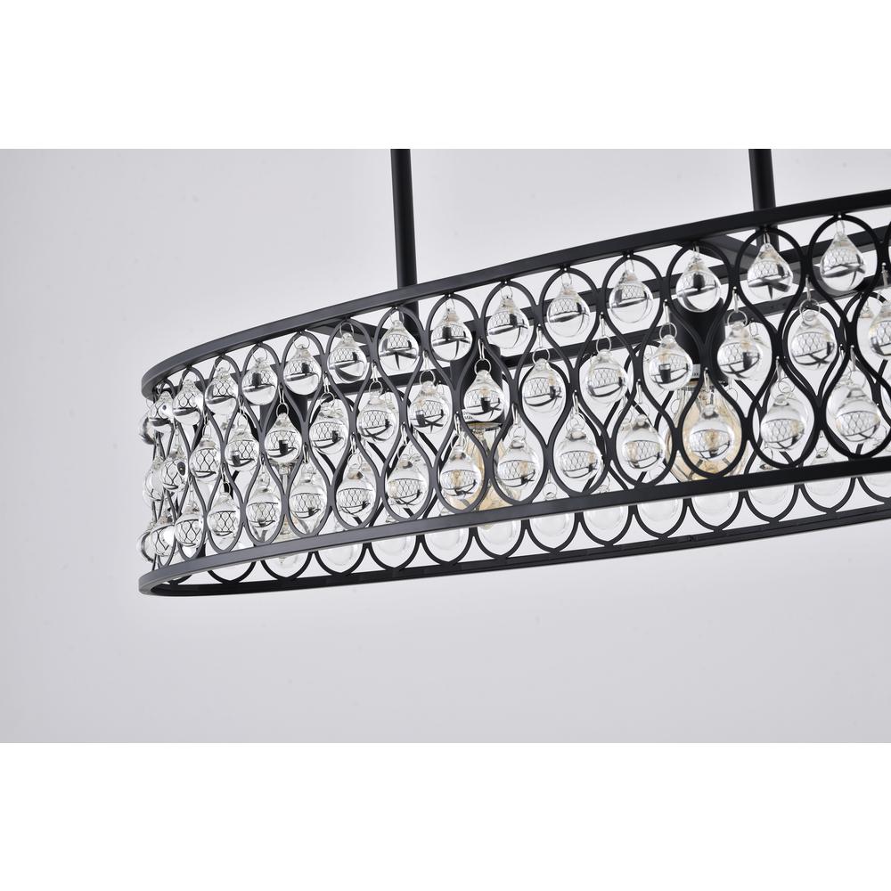 Chandelier Black Metal & Crystal. Picture 4