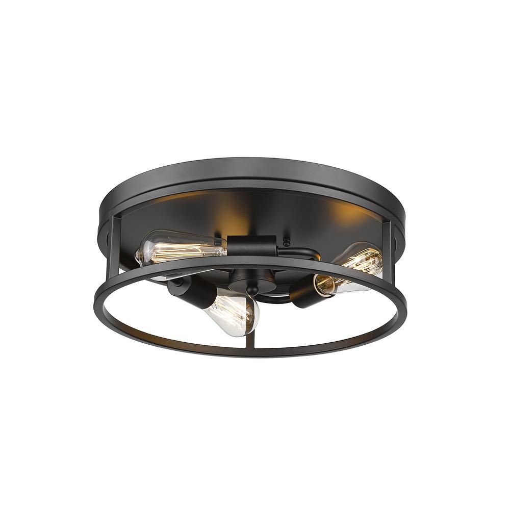 Flush Mount Black  Iron. Picture 3