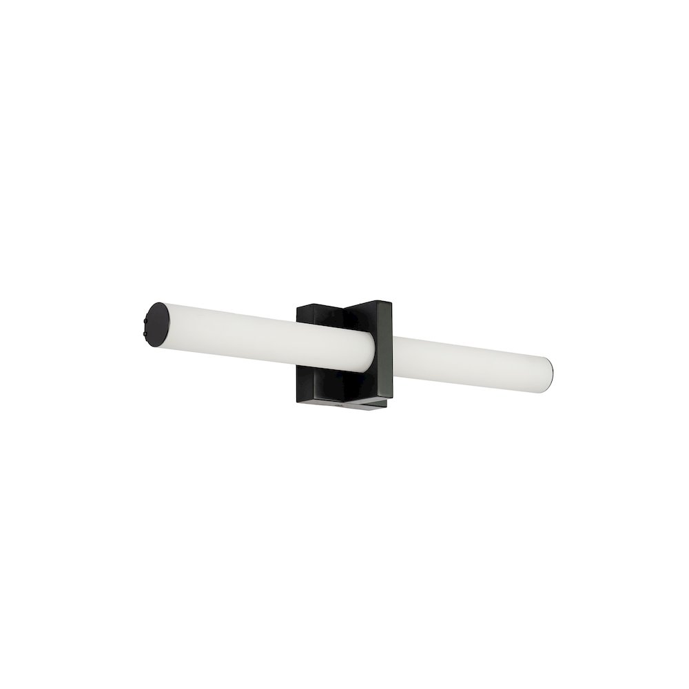 1-Light Satin Black LED Wall Sconce With A Frosted Opal Glass Shade. Picture 4