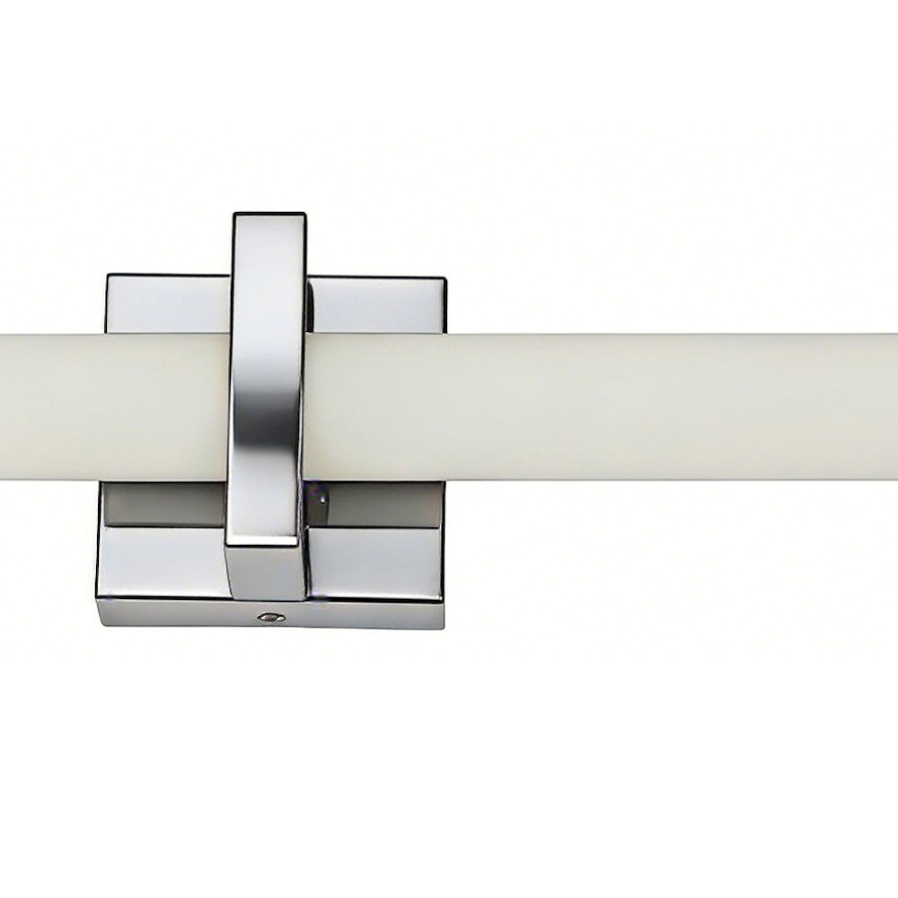 1-Light Chrome LED Wall Sconce With A Frosted Opal Glass Shade. Picture 5
