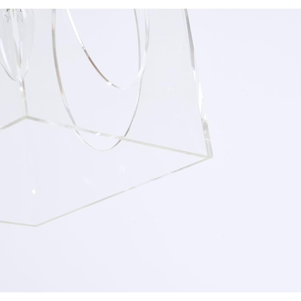 Single Pendant Lighting Chrome Metal & Acrylic. Picture 5