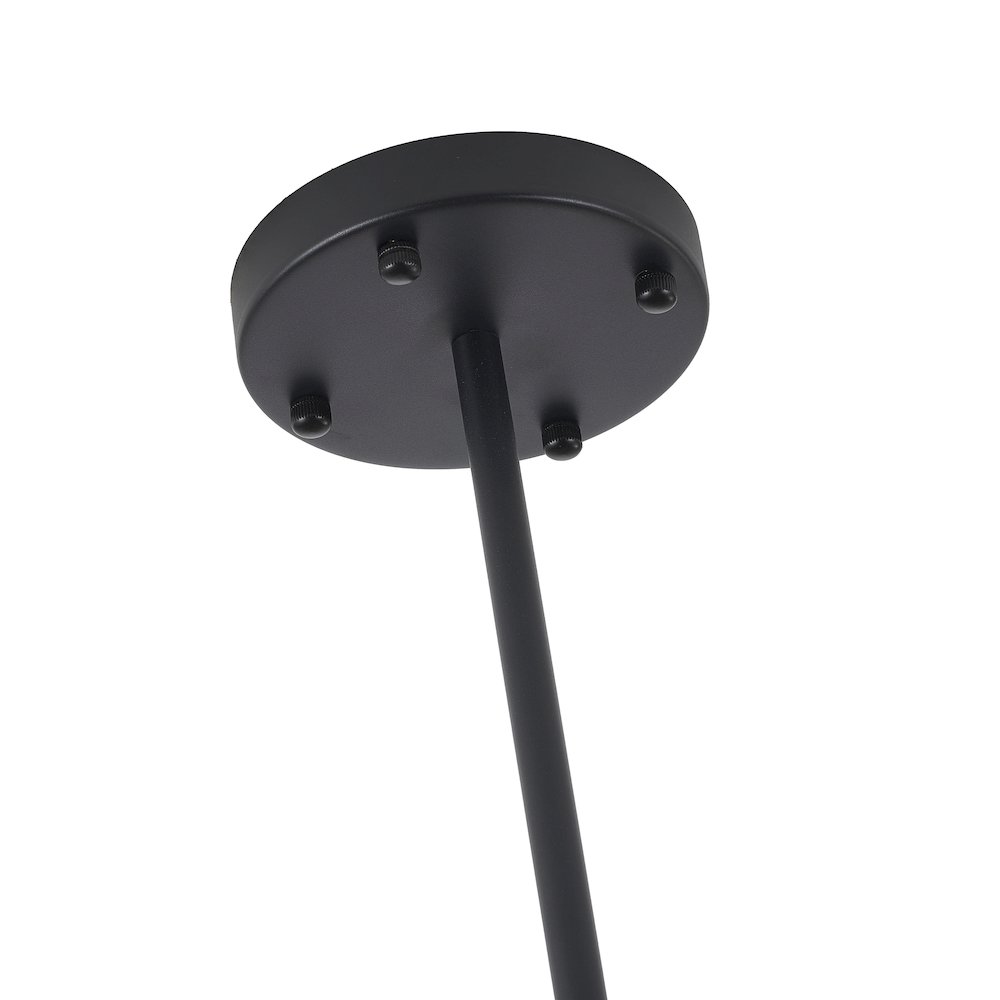 8-Light Black LED Chandelier With Accent Shades. Picture 6