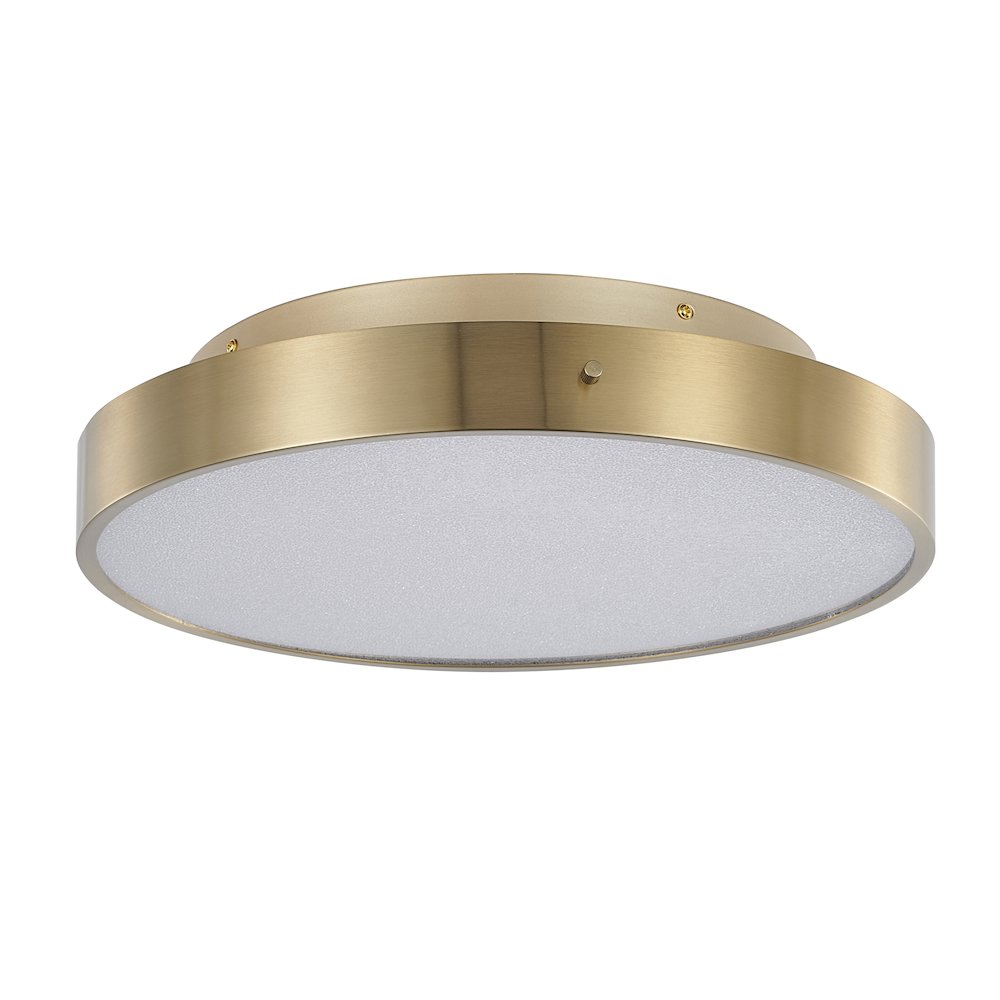 1-Light Brass LED Flush Mount With A Clear Acrylic Beaded Diffuser. Picture 2