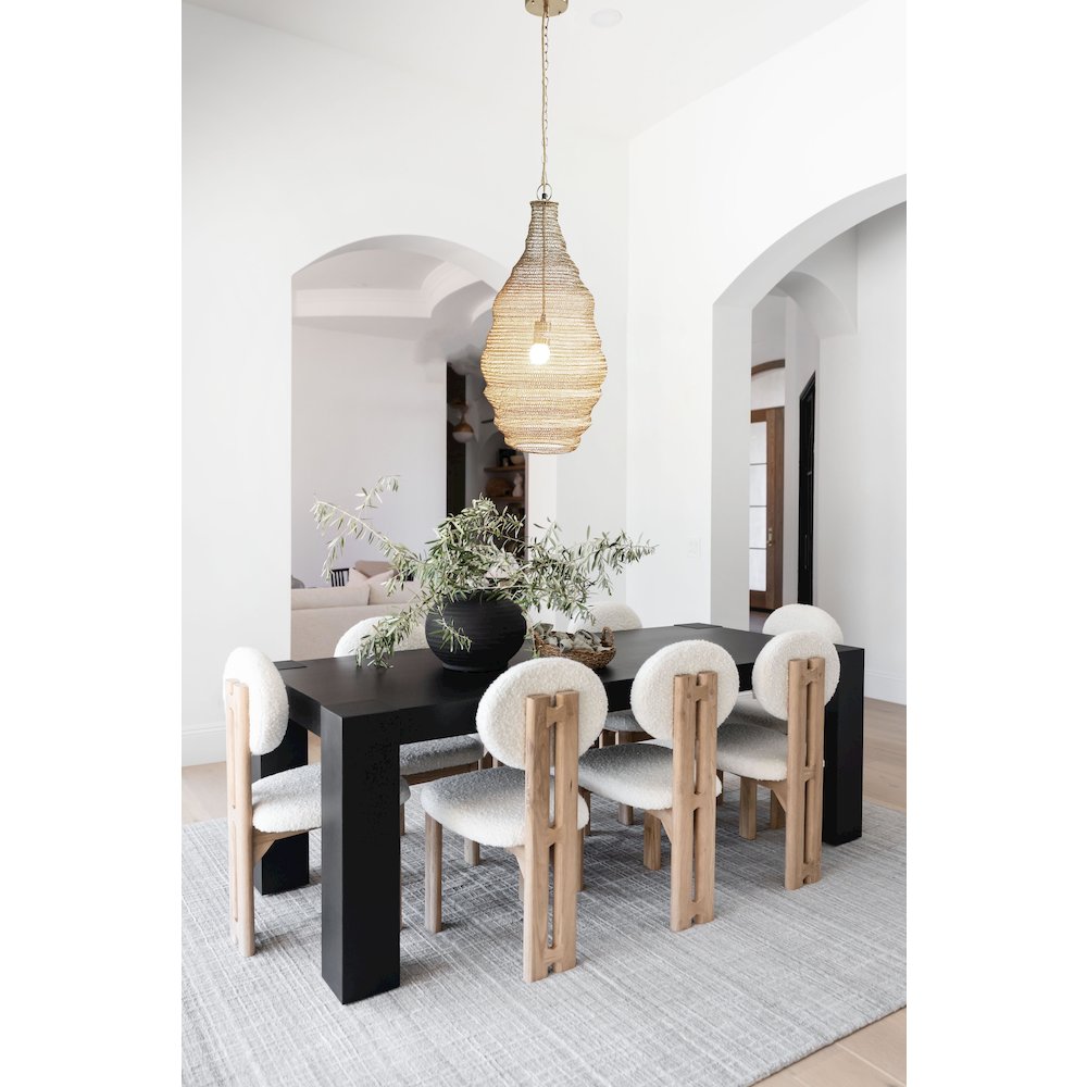 1-Light Gold Pendant With A Chain Basket Shade. Picture 7