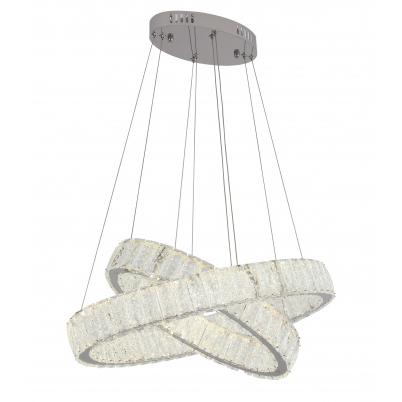 LED Chandelier Chrome Stainless Steel & Crystal. Picture 1