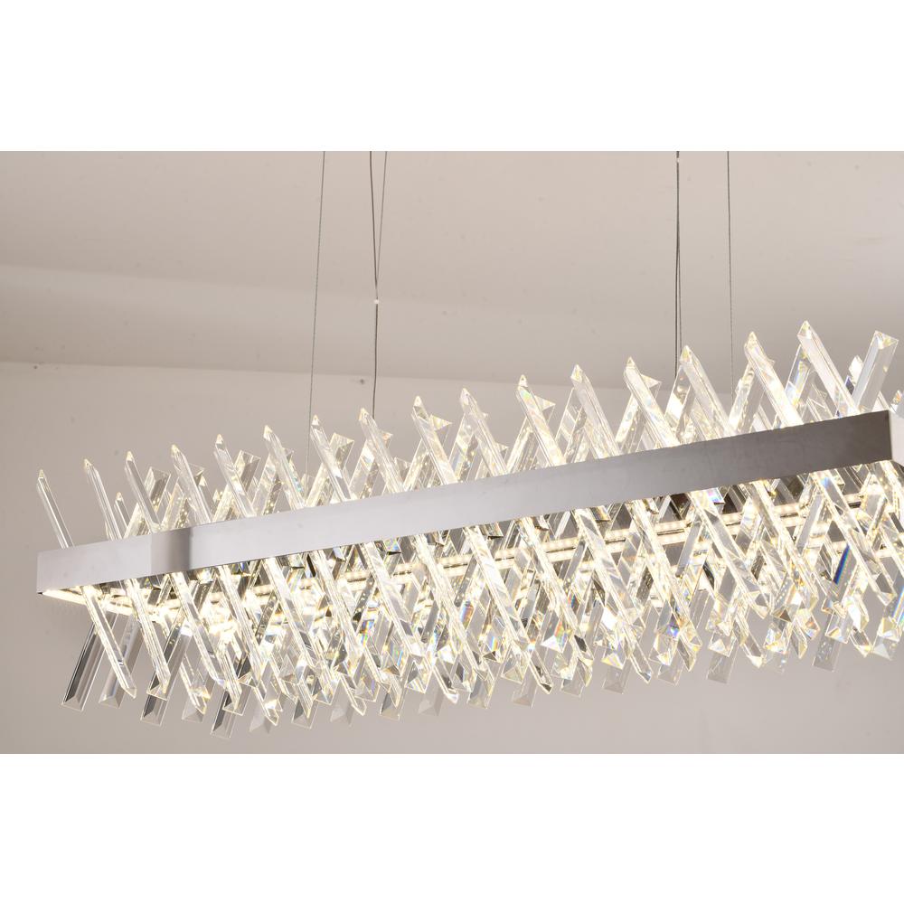 LED Chandelier Chrome Metal & Crystal. Picture 3