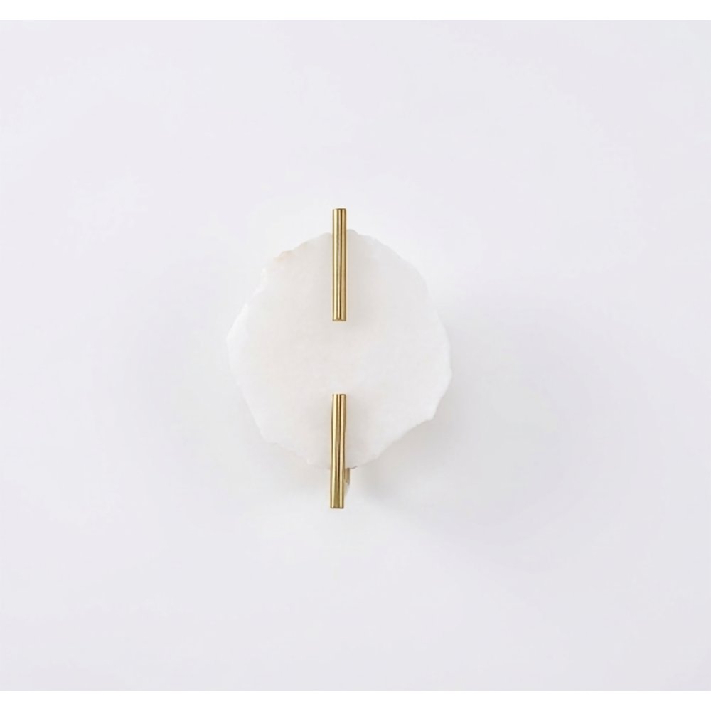 1-Light Brass Wall Sconce With A Natural Alabaster Accent. Picture 6