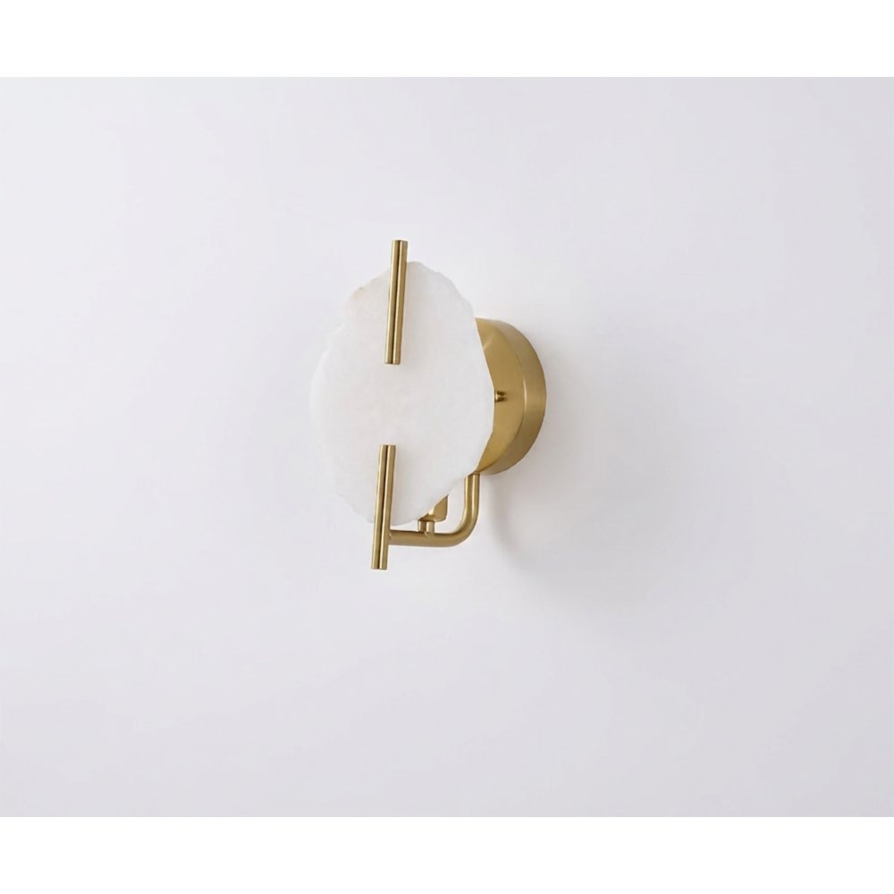 1-Light Brass Wall Sconce With A Natural Alabaster Accent. Picture 5