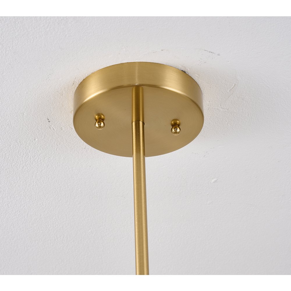 7-Light Brass Chandelier With Natural Alabaster Accents. Picture 8